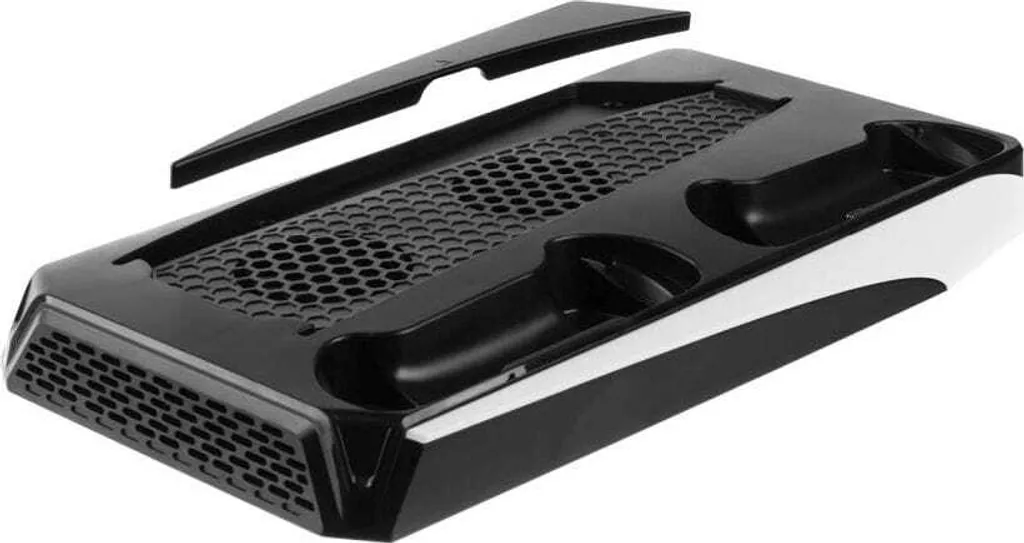 FIXPS5-MCS-BW: Supporto Verticale PS5 con Ventole e Dock Ricarica Rapida - 3