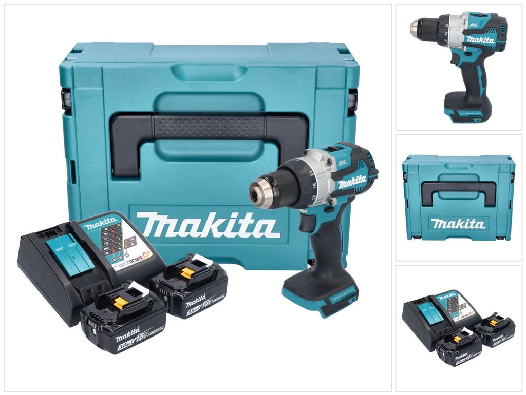Makita DDF 489 RFJ Akku Bohrschrauber 18 V 73 Nm Brushless Produktbild 