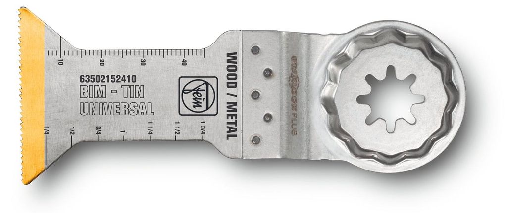 Fein E-Cut Bi-Metall Sägeblatt mit TiN-Beschichtung, Länge 60 mm, Breite 44 mm, VE 10 | 63502152440