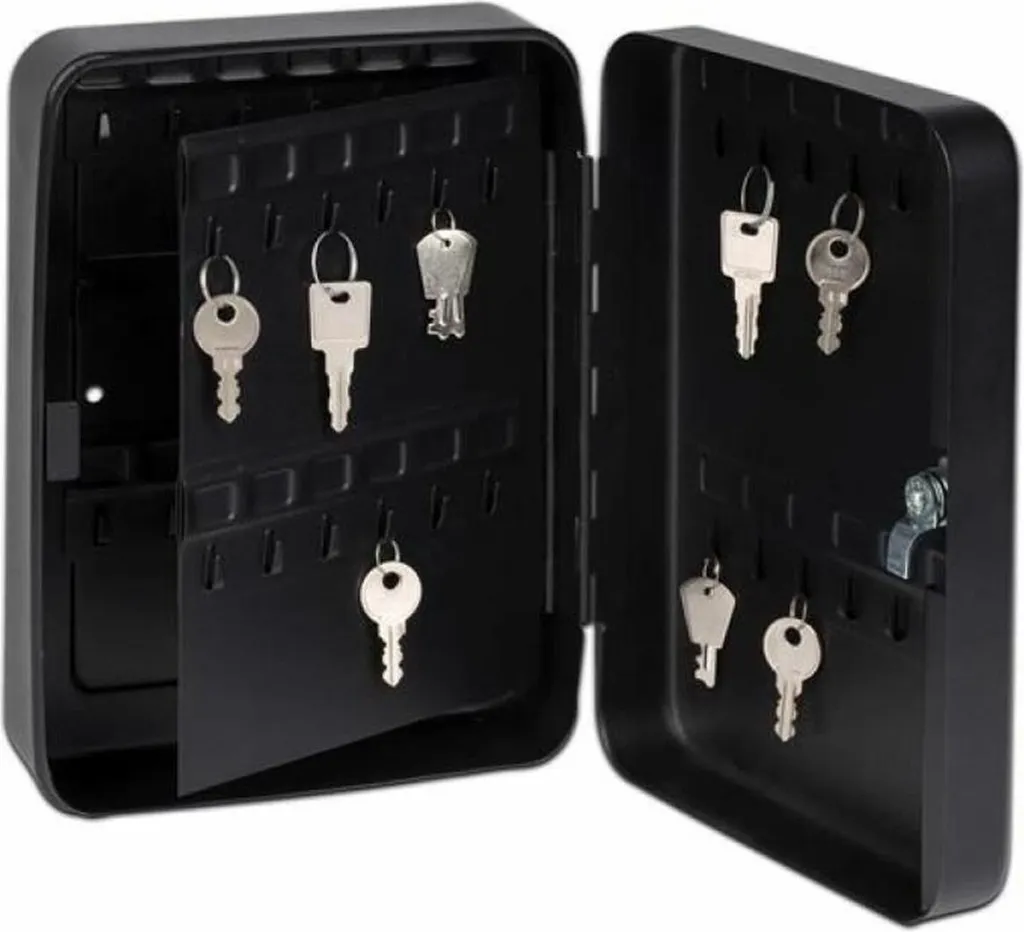 Armoire à clés Yale pour maison et bureau - Organiseur noir 30x24x8 cm