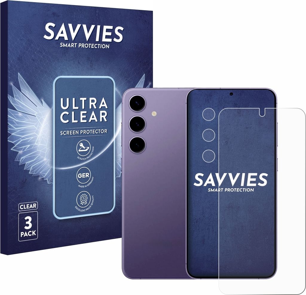 6x Für Samsung Galaxy S24 Enterprise Edition (Display+Kamera) Schutzfolie Savvies Displayschutz Display Schutz Folie Klar Transparent