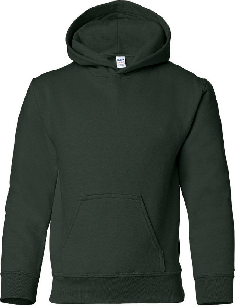 Gildan Kinder Sweatshirt mit Kapuze BC469 (S) (Waldgrün)