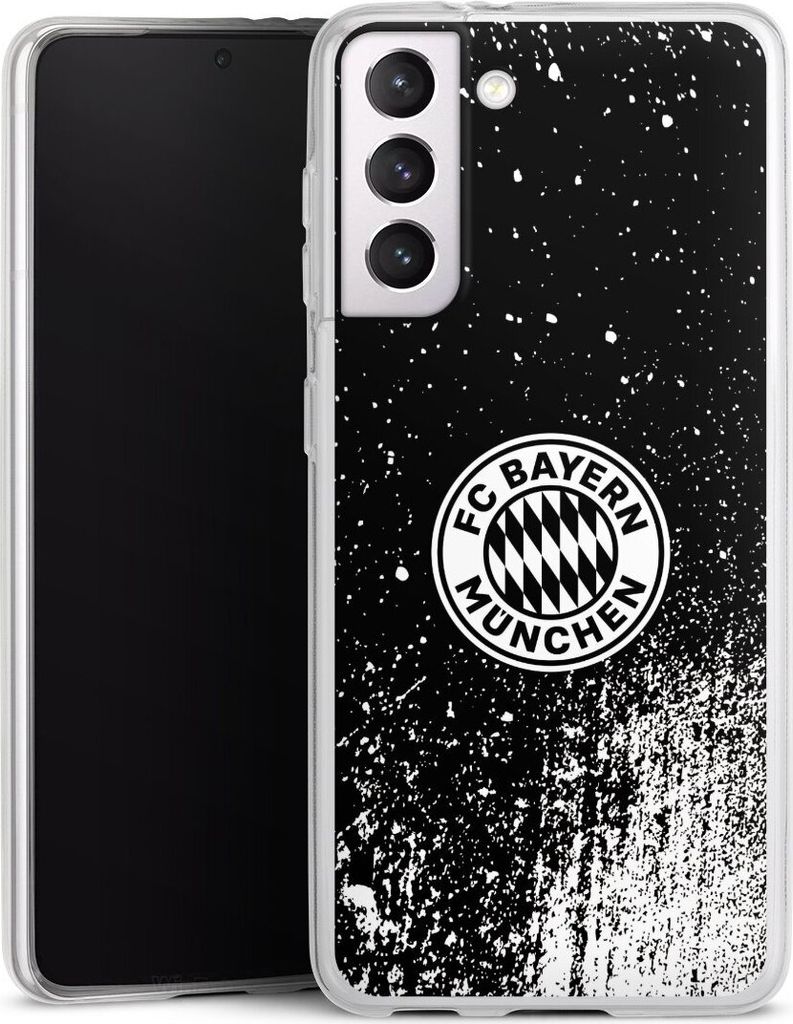 DeinDesign Slim Hülle für Samsung Galaxy S21 5G Silikon Case Ultra Dünn Handyhülle FC Bayern München FCB Offizielles Lizenzprodukt