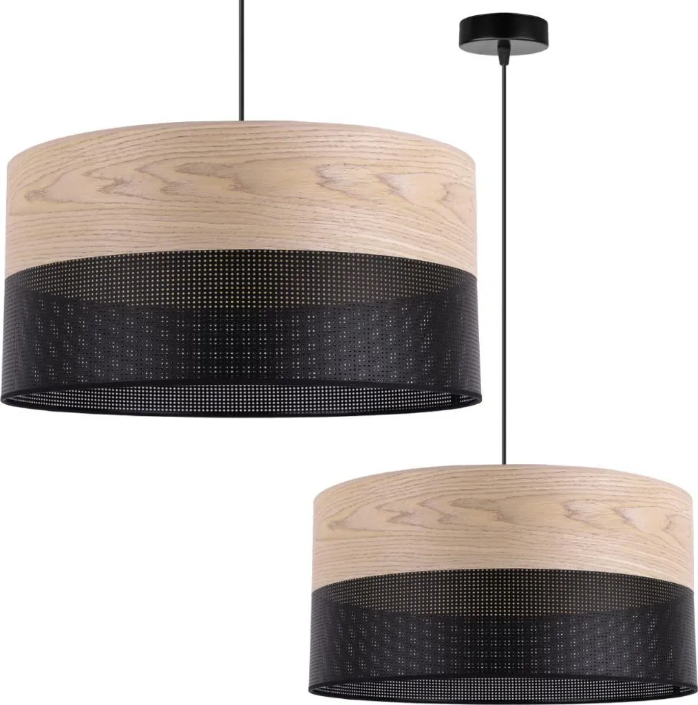Lampada Sospensione Singola 44 cm Rovere | Design Elegante e Naturale