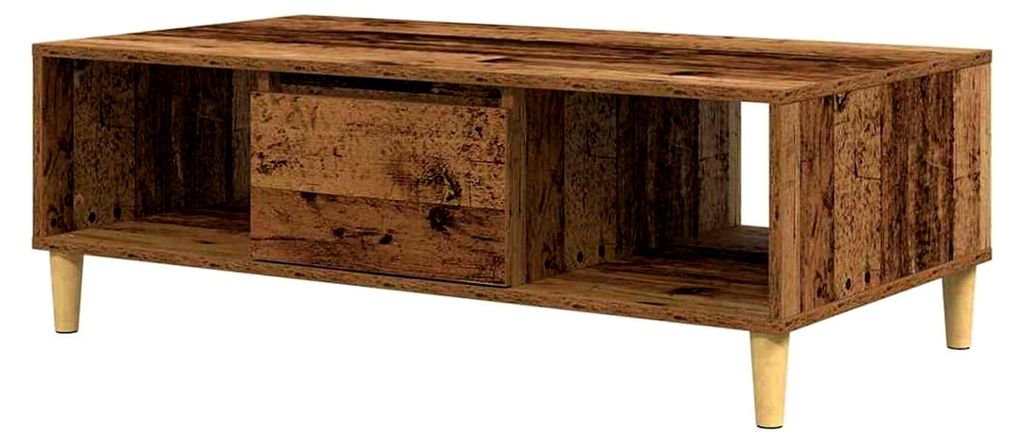 Vorratsschrank mit Tür aus Altholz 103,5 x 60 x 35 cm Holzwerkstoff