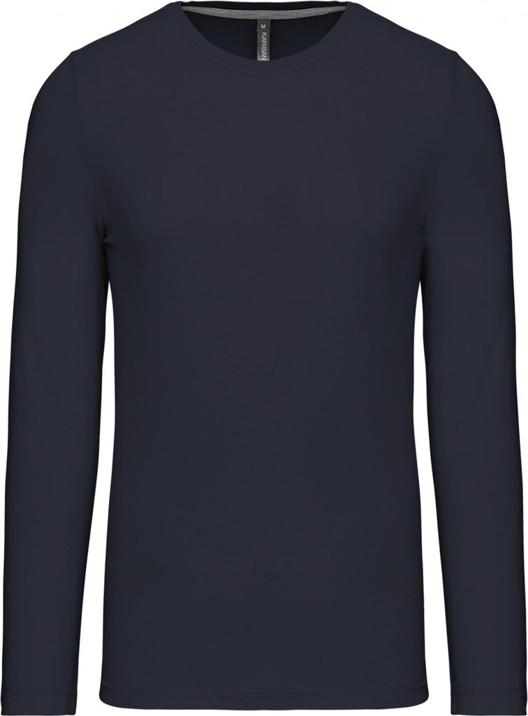 Kariban Mens long-sleeved crew neck T-shirt