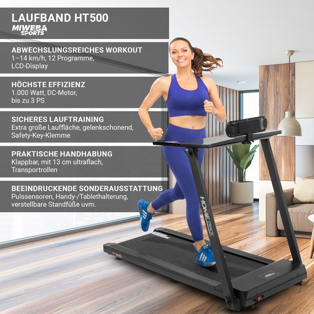 Miweba Sports Profi Laufband HT500 | Elektrisch - Klappbar Produktbild 2