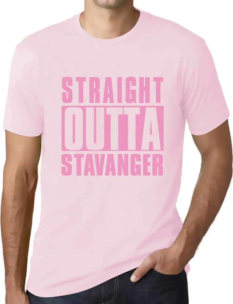 Herren Grafik T-Shirt Direkt aus Stavanger – Straight Outta Stavanger – Öko-Verantwortlich Vintage Jahrgang Kurzarm Lustige Druck Geburtstag G...