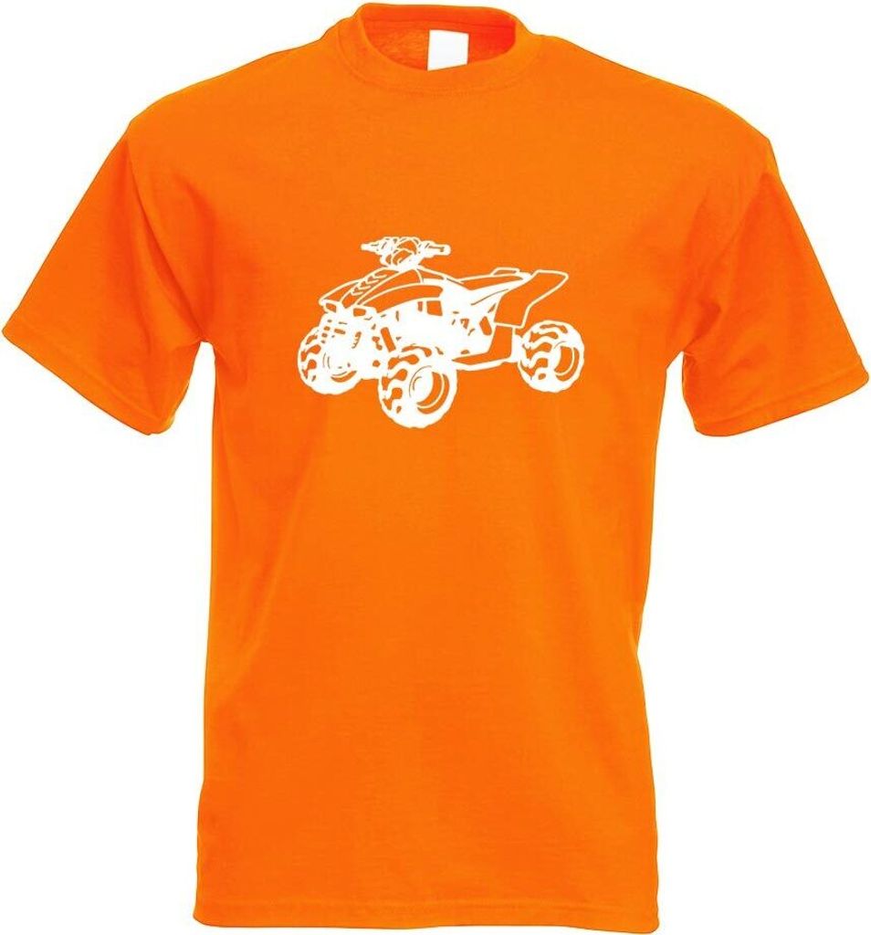 Kiwistar - T-Shirt - orange - Quad Motorbike Motiv Bedruckt Funshirt Design Print - mit Motiv Bedruckt - Funshirt Design - Sport - Freizeit - Herre...