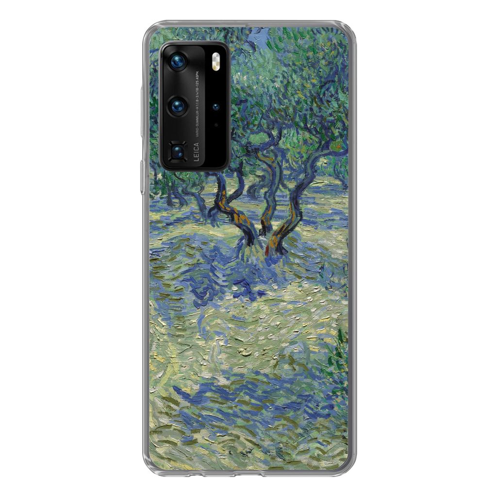 MuchoWow Handyhülle Schutzhülle Hülle für Huawei P40 Pro Der Olivenhain - Vincent van Gogh Silikon Softcase Handy Hülle - Schutz