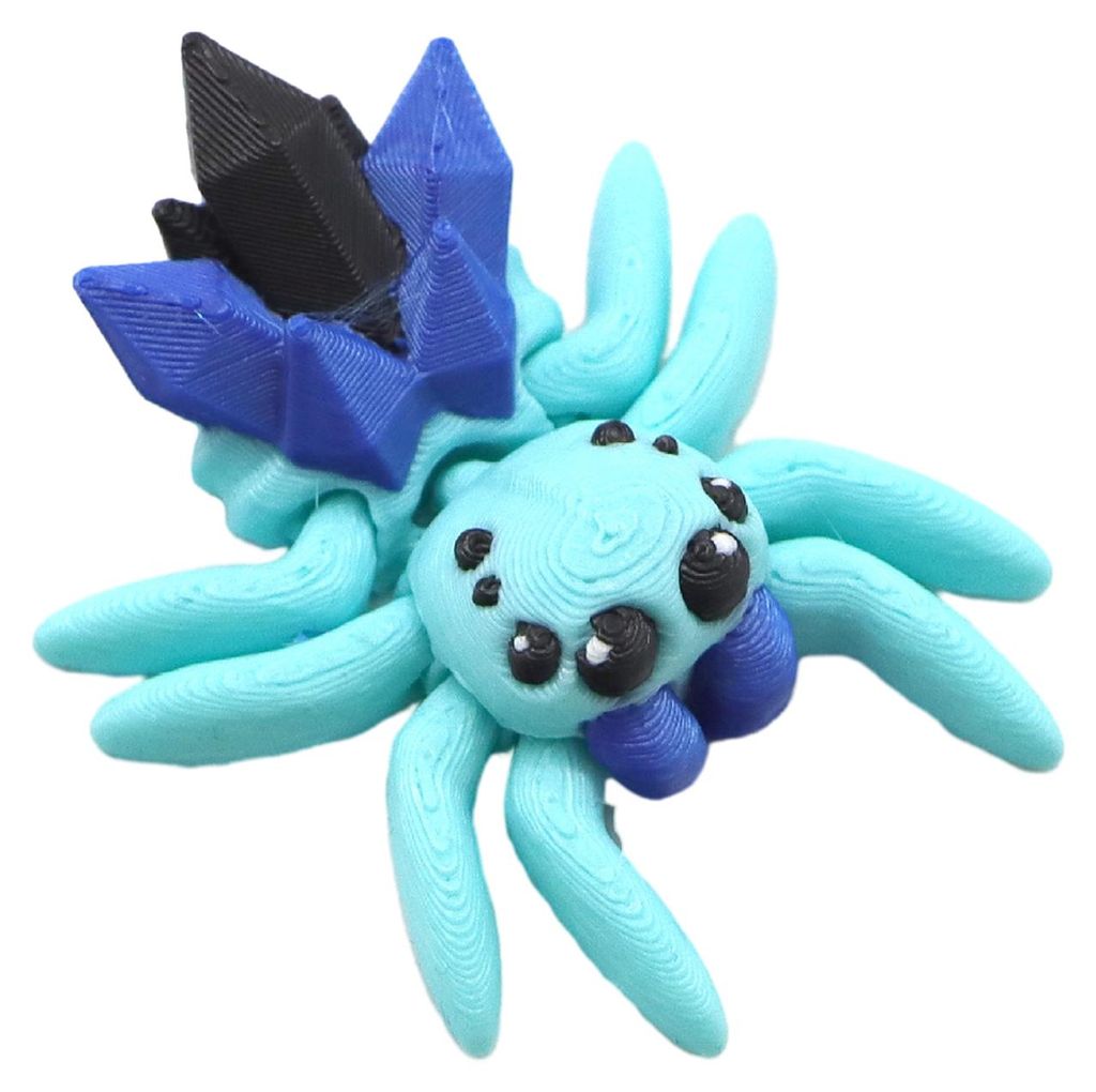 3D-gedruckte Spinnen-Dekoration, Mini-Spinne mit beweglichen Gelenken, buntes Spinnen-Fidget-Spielzeug für Kinder und Erwachsene, Partygeschenke