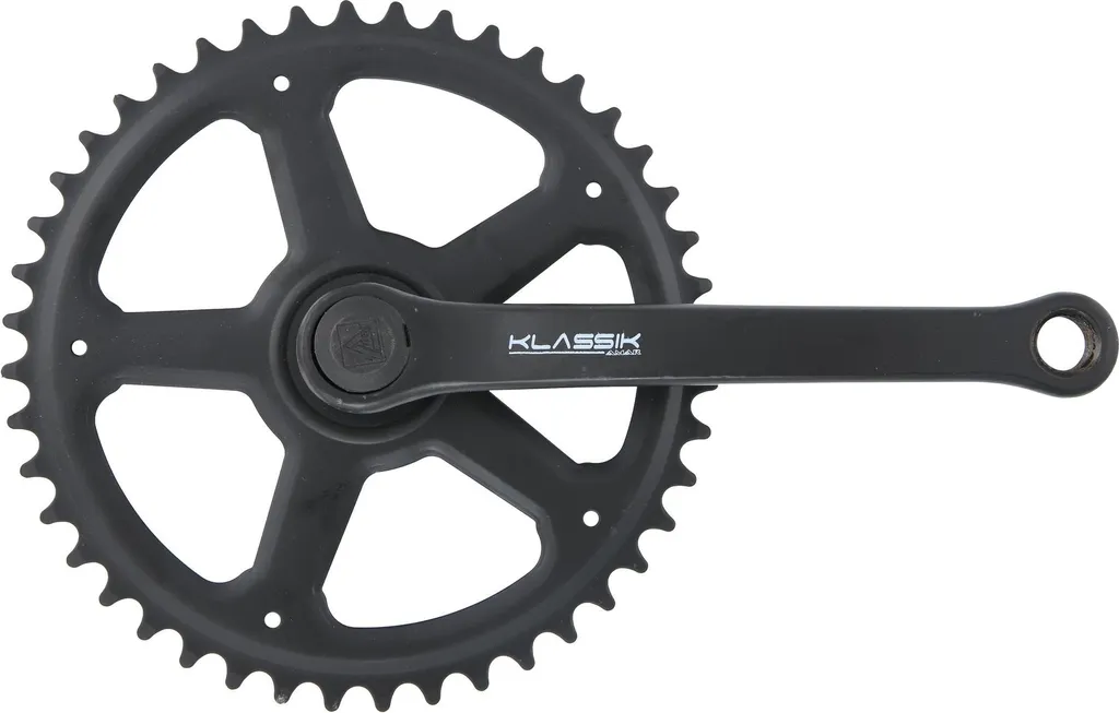 Pédalier mono plateau Pieper Krg acier noir 44 dents 170mm robuste