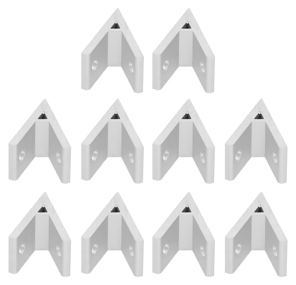 10 Équerres d'angle en aluminium pour profilés 2030404550604040-45° - 2
