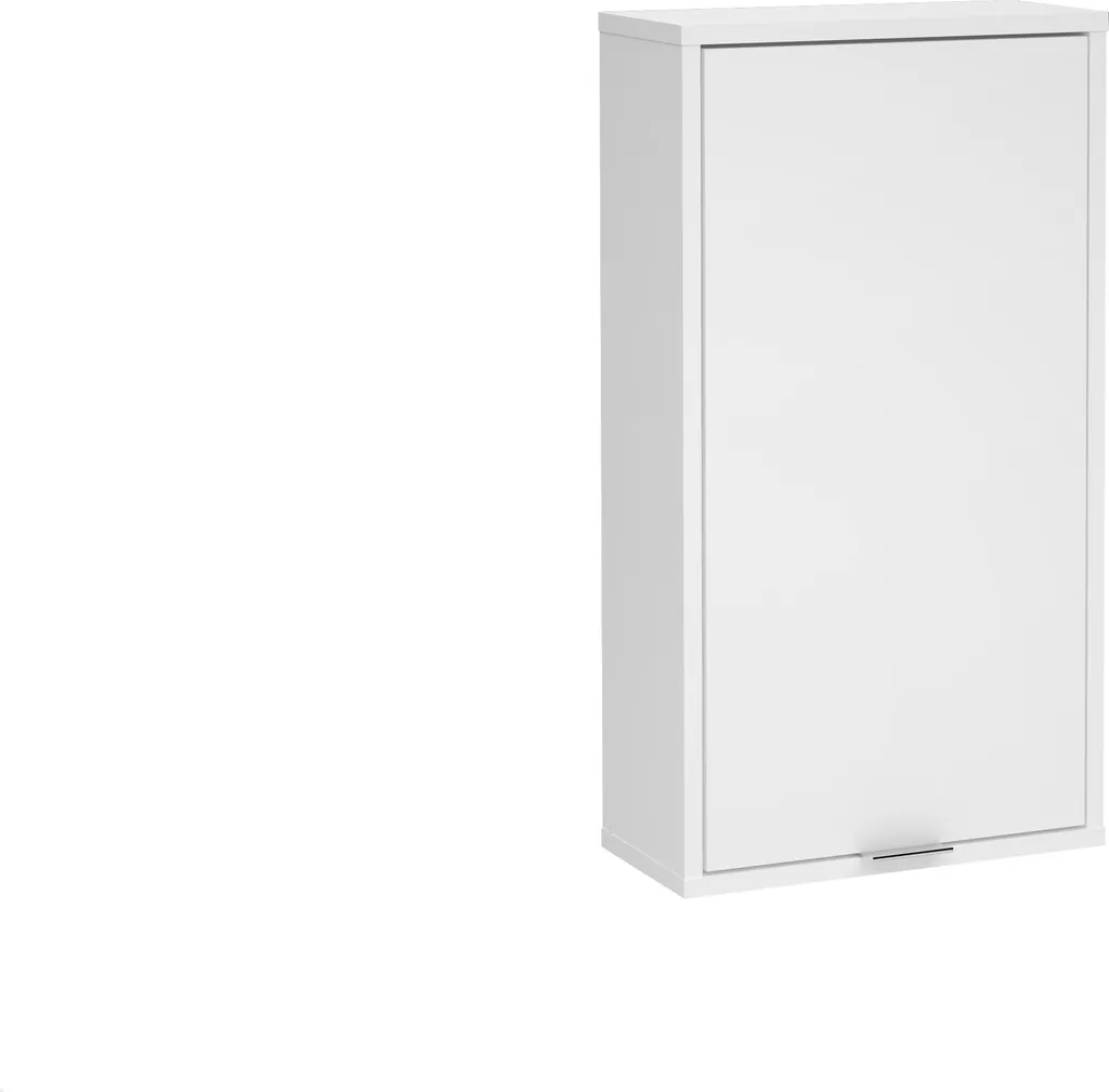 Meuble haut de salle de bain blanc ZAMORA 5 avec étagère intérieure