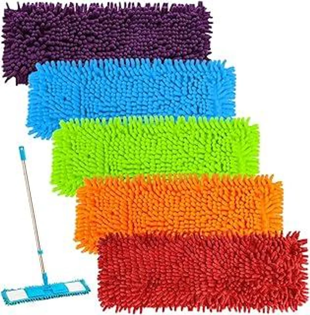 Set 5 Panni Ricambio Mocio Ciniglia 40x10 - Alta Assorbenza