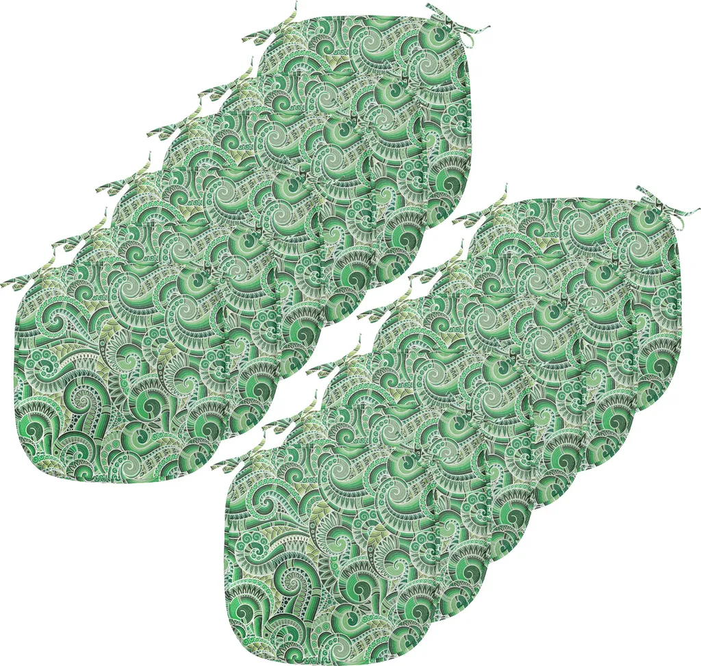 Cuscini Sedie Lavabili Pack da 12 ABAKUHAUS 40x40 Verde e Nero