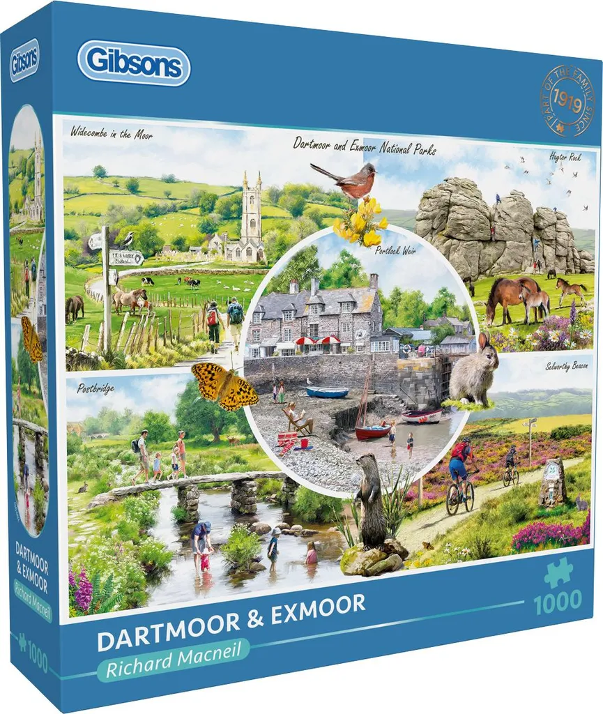 Puzzle 1000 pièces Dartmoor & Exmoor : Réduisez le Stress au Quotidien