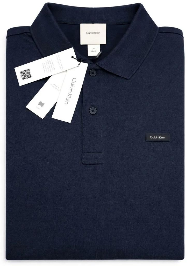 Calvin Klein Polo Stretch Pique Slim Navy Blau / 3XL