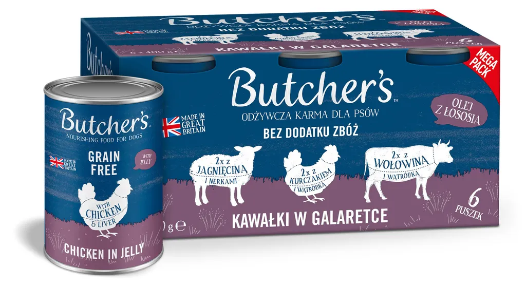 Butcher's Original Recipe Pâtée en Gelée Foie et Rognons pour Chien 400g