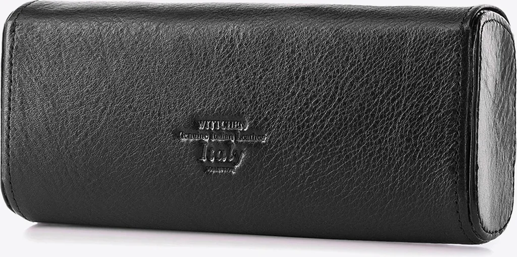 Étui à lunettes Wittchen de voyage en cuir noir pour hommes actif