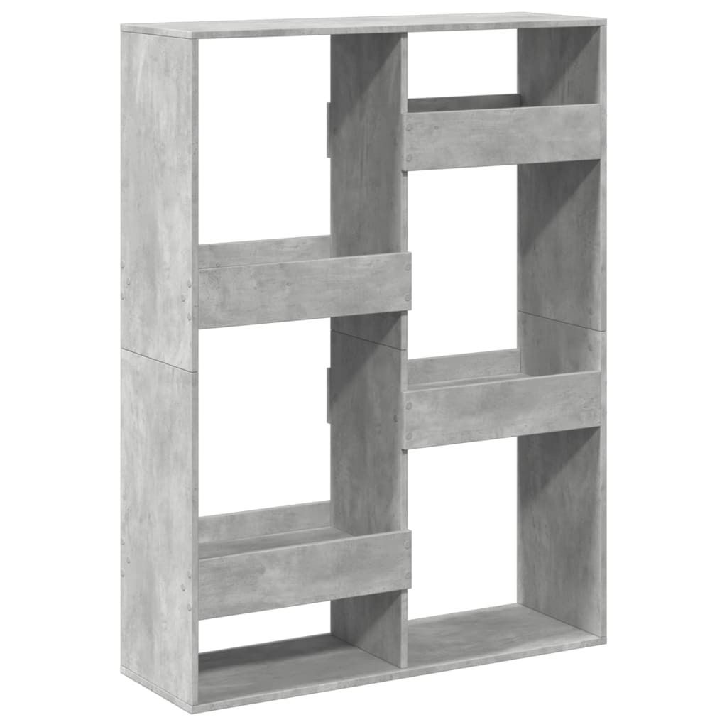 vidaXL Raumteiler Betongrau 100x33x135 cm Holzwerkstoff