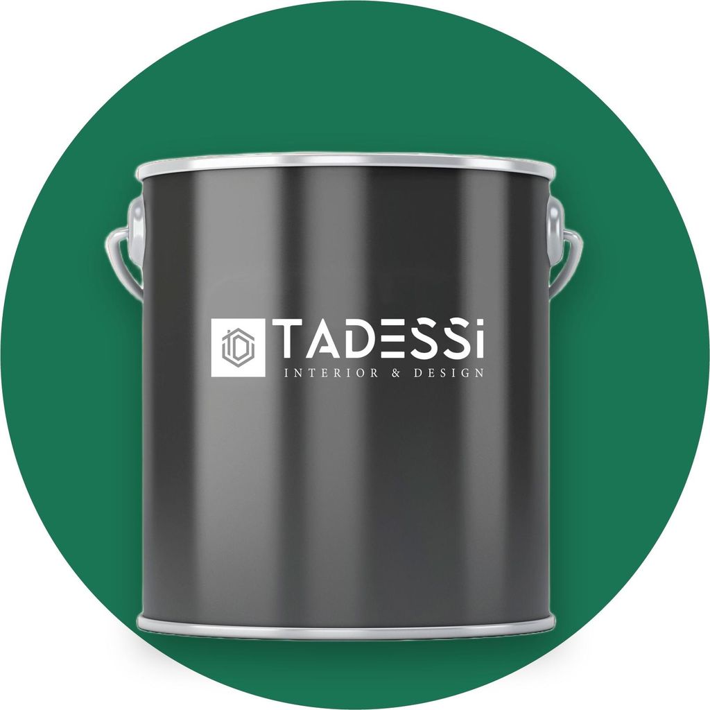 TADESSI Wandfarbe Grün - Dschungelgrün - abwaschbare Innenfarbe matt - Dispersionsfarbe - Geruchsarm und Lösemittelfrei - 5 Liter Gebinde
