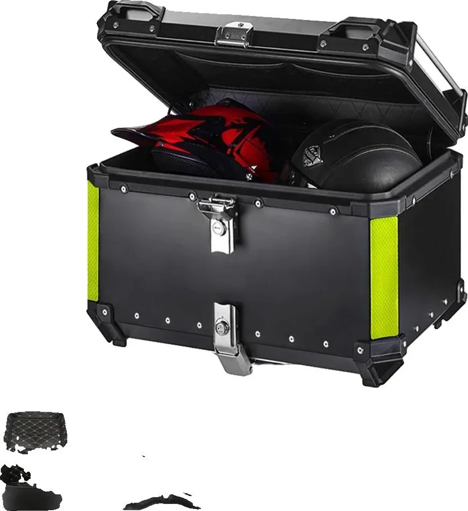 Top Case Moto 45L en Aluminium pour Voyage et Trajets Quotidiens Étanche