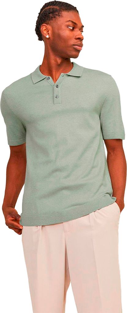 Jack & Jones Emil Knit Kurzarm-poloshirt Beige M Mann Beige M