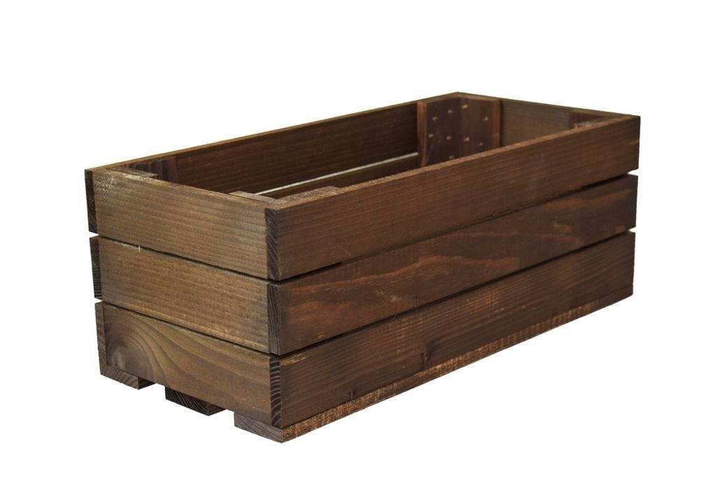 Blumenkasten aus Holz braun 30 cm Produktbild 
