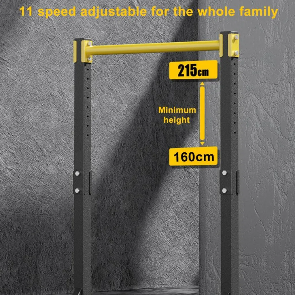 Barre de traction réglable noire, construction acier robuste certifiée - 4