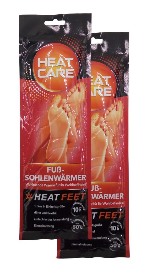 2 Paar Fußsohlenwärmer 'Heat Feet' Wärmesohlen Schuhwärmer Sohle Fußwärmer