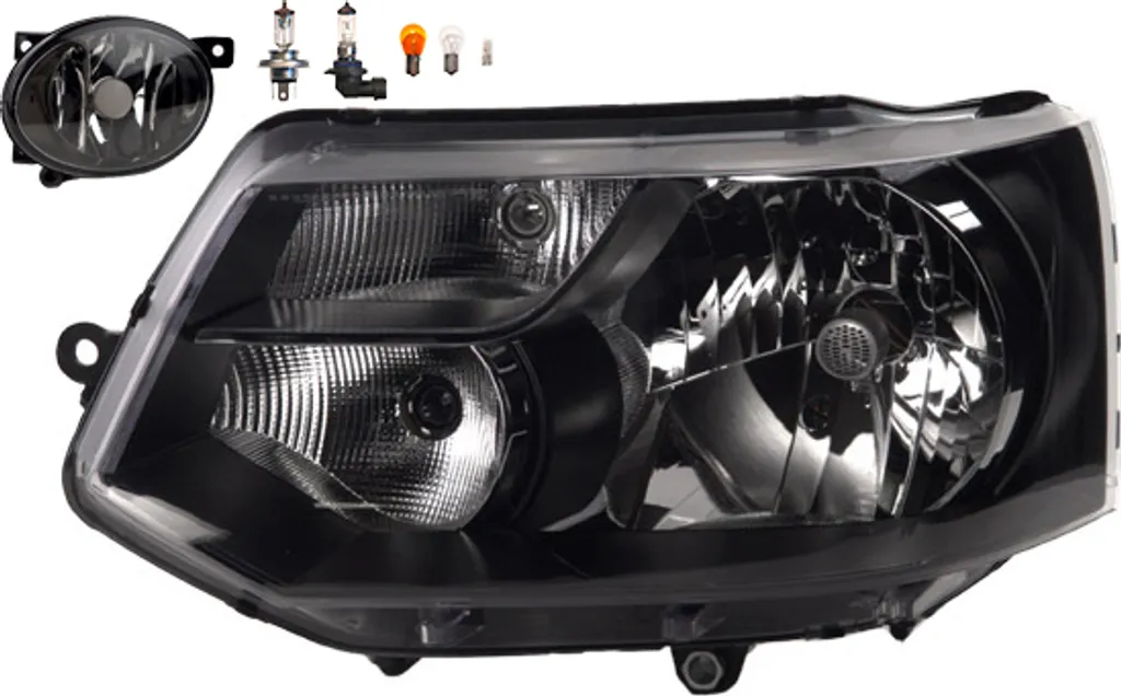 Johns, Fari alogeni adatti per VW Transporter T5 11/09- H4 L +fog+light con. 7E1941015D 7E1941015H 7E1941015R 7E1941015T 7E0941699A 7E09416