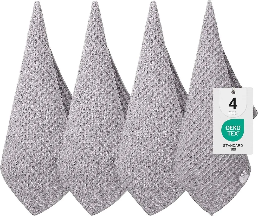 Nettoyage sans Traces : Chiffon Cuisine Microfibre Moosfor Gris 40x70 cm