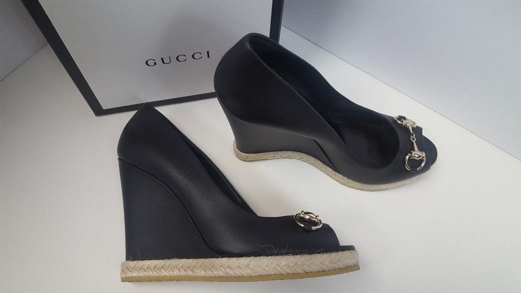 GUCCI Miro Soft Nero Damen Schuhe Schwarze Pumps Sandaletten Gr. 39