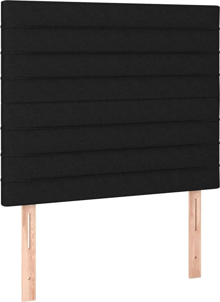 SYFAX™ Testiera Nera 90x5x118/128 cm in Tessuto - Comfort per Letto Singolo
