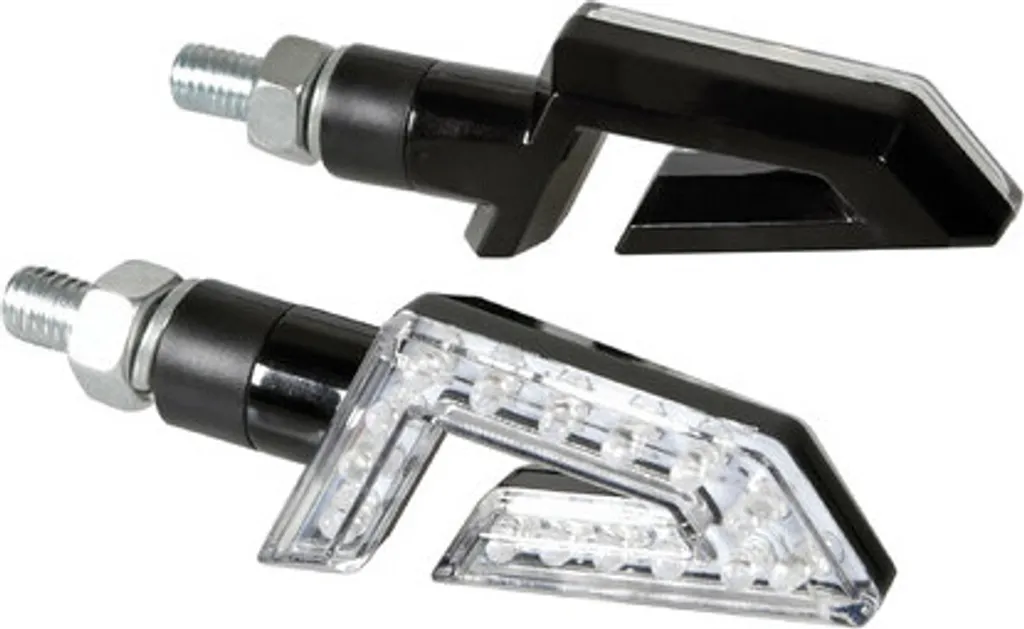 Lampa Kap Frecce LED Moto 12V Omologate Vetro Bianco Luce Arancio