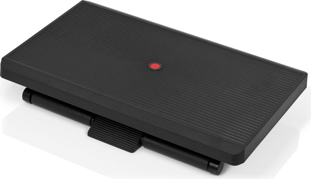 hjh OFFICE Fußablage für Büro, Schreibtisch Fußstütze PIEDINO STRIPE PRO Fußauflage ergonomisch, verstellbar, rutschfest