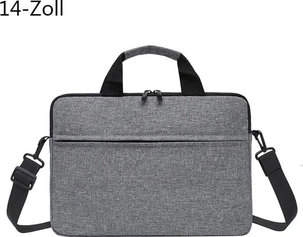 Grau Laptoptasche für MacBook Air M1 Hülle für Xiaomi Dell Asus Leichte Umhängetasche Handtasche Aktentasche, 14-Zoll