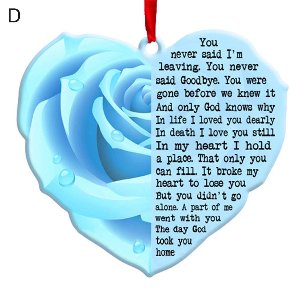 Herzform hängende Ornamente leuchten Acryl genau detaillierte hängende Plakette für den Valentinstag-D