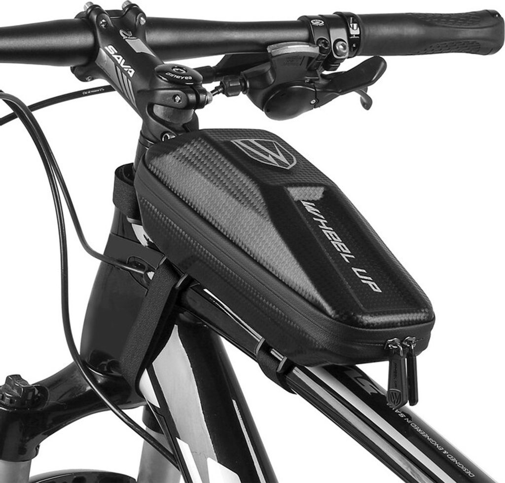Fahrradlenker Tasche Fahrradrahmentasche Wasserdichte Pendler-Umhängetasche mit doppeltem Reißverschluss für Rennrad MTB Mountainbike