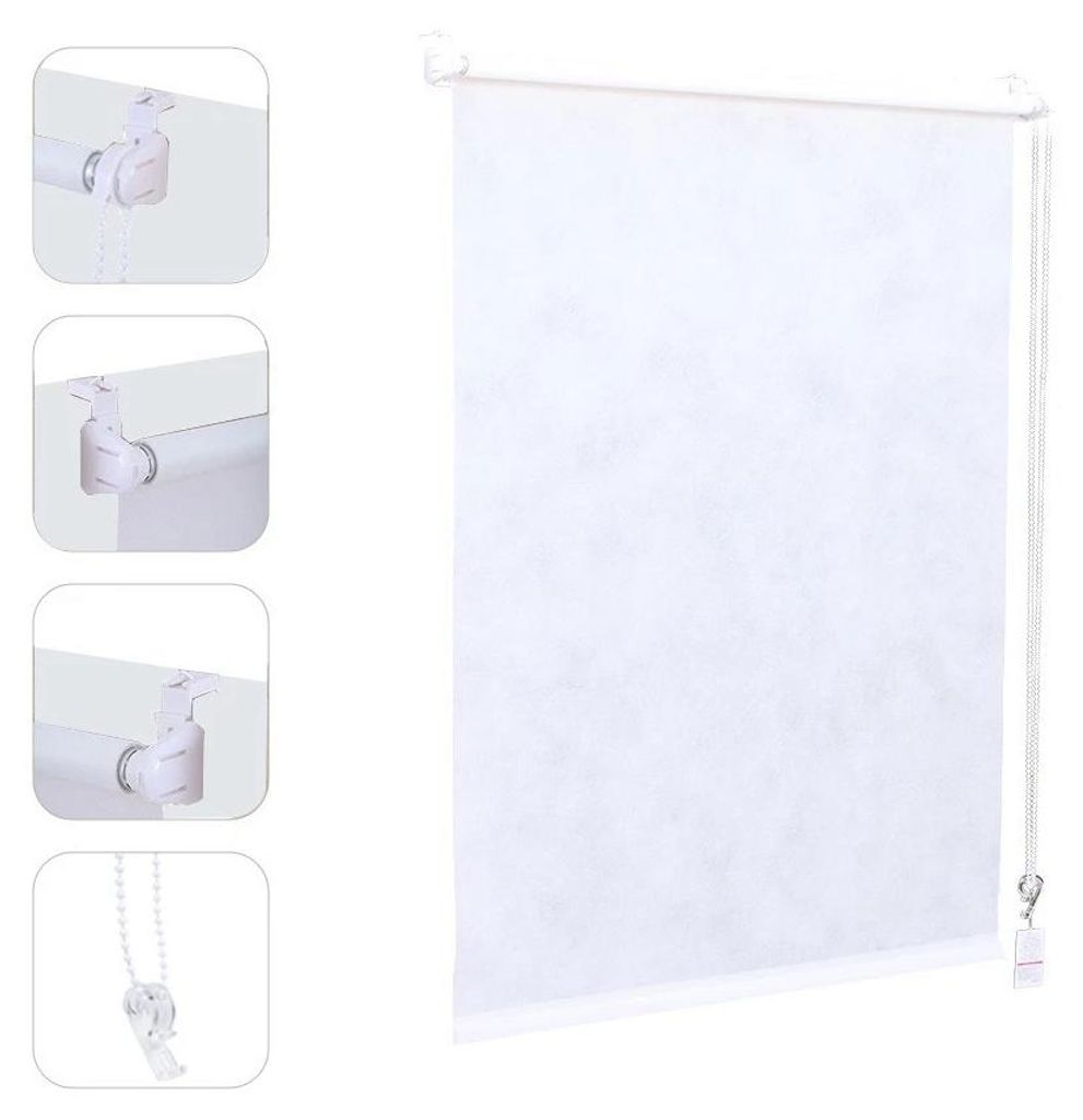 Rollo ohne Bohren 80x210cm WeißVliesstoff Fensterrollo Produktbild 