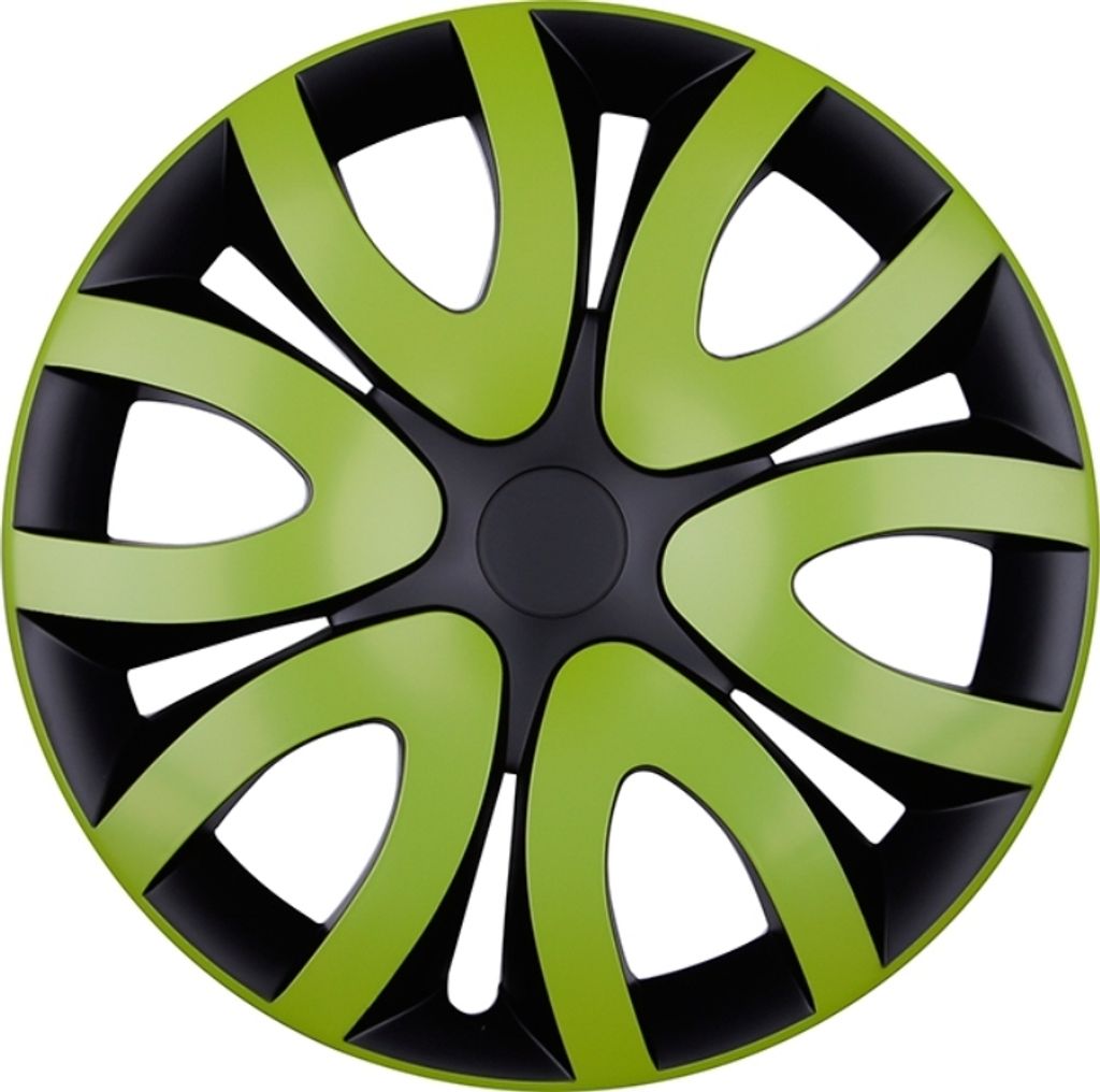 4x PREMIUM DESIGN Radkappen Radzierblenden "Mika" 16 ZOLL #66 in Grün Schwarz