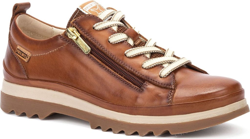 Pikolinos Damen Sneaker Leder Slip-On Reißverschluss Vigo W3W-6979, Größe:38 EU, Farbe:Braun