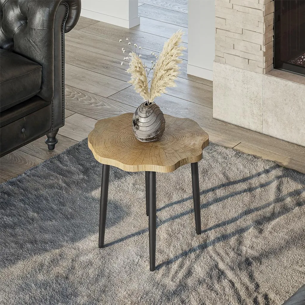 Vicco Tavolino da salotto Ringo, 50 x 50 cm, Rovere