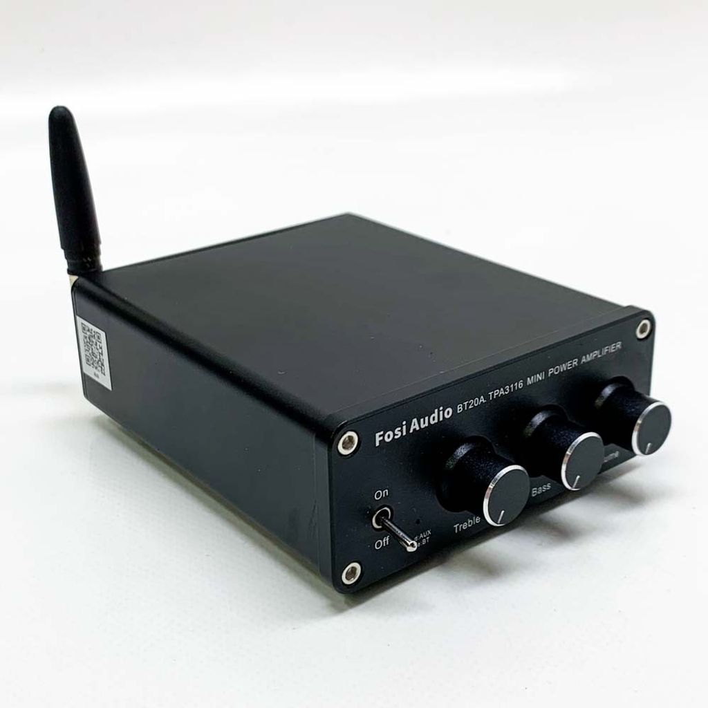 Fosi Audio BT20A Bluetooth-Verstärker, Mini-HiFi-Stereoverstärker mit integriertem Receiver für passive Heim-Audiolautsprecher, BT 5.0 Klasse D ...