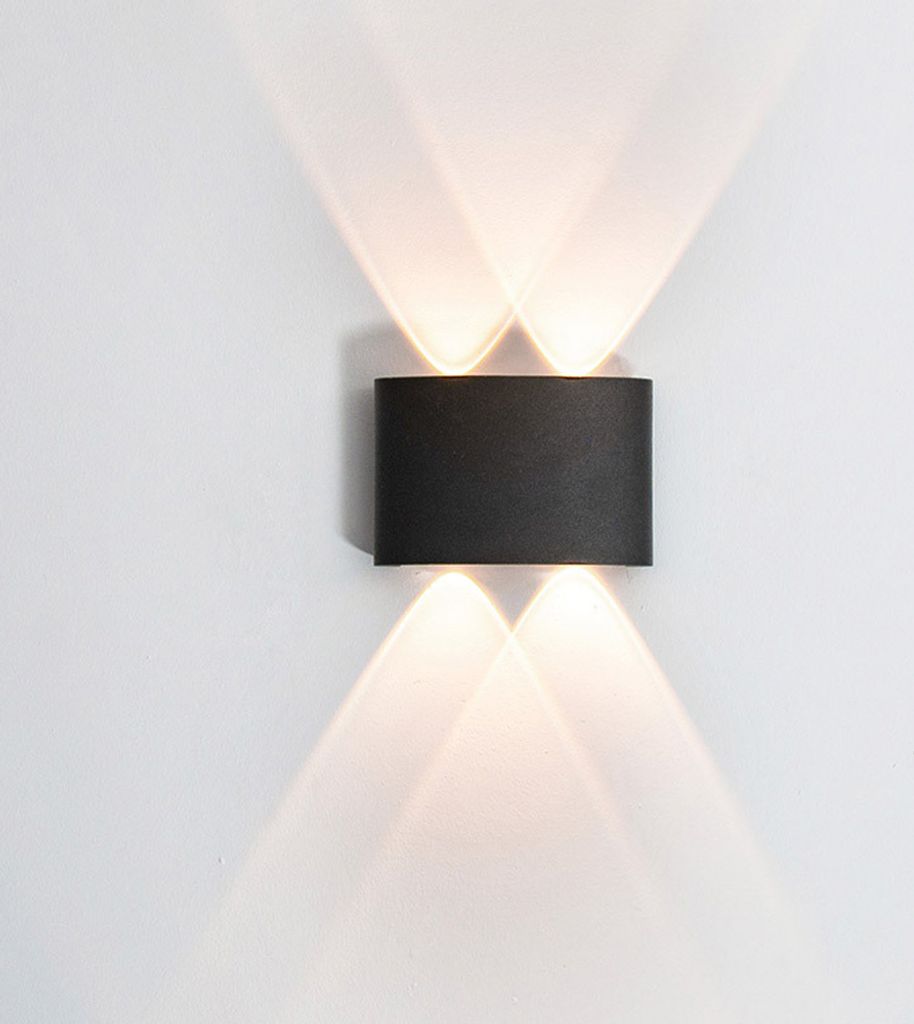 LED Wandleuchte Außen Innen Warmweiß,4W Wandlampe Aluminum IP65, Nachtlicht für Schlafzimmer Flur Wohnzimmer Treppe Garten Balkon Garage