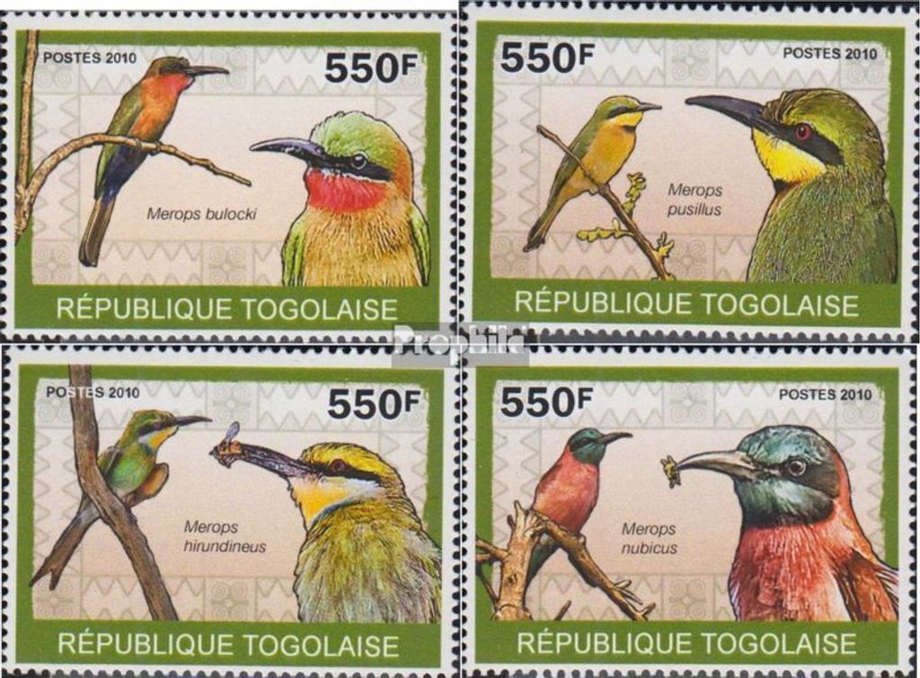 Briefmarken Togo 2010 Mi 3429-3432 (kompl.Ausg.) postfrisch Produktbild 