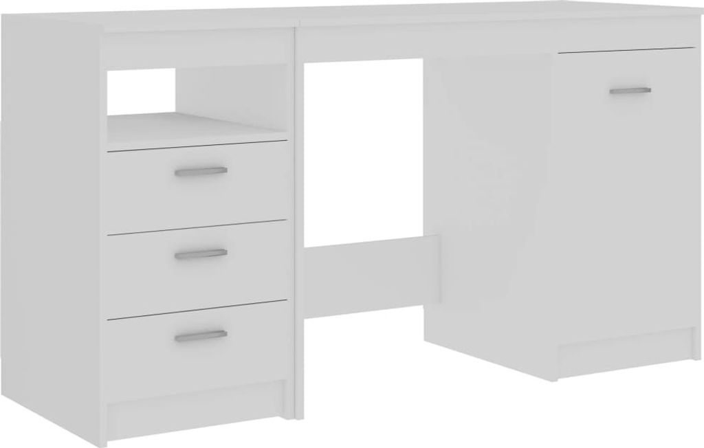 vidaXL Schreibtisch Weiß 140x50x76 cm Holzwerkstoff Produktbild 