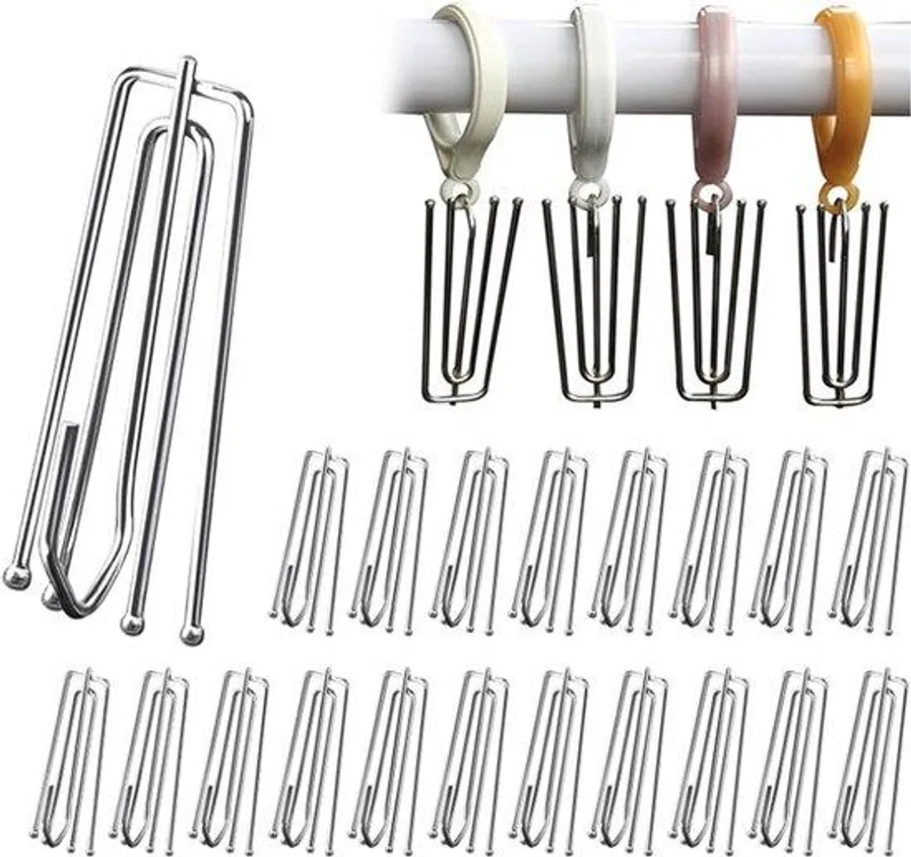 Finissez-en avec la rouille : Crochets rideau de douche inox - Lot 60