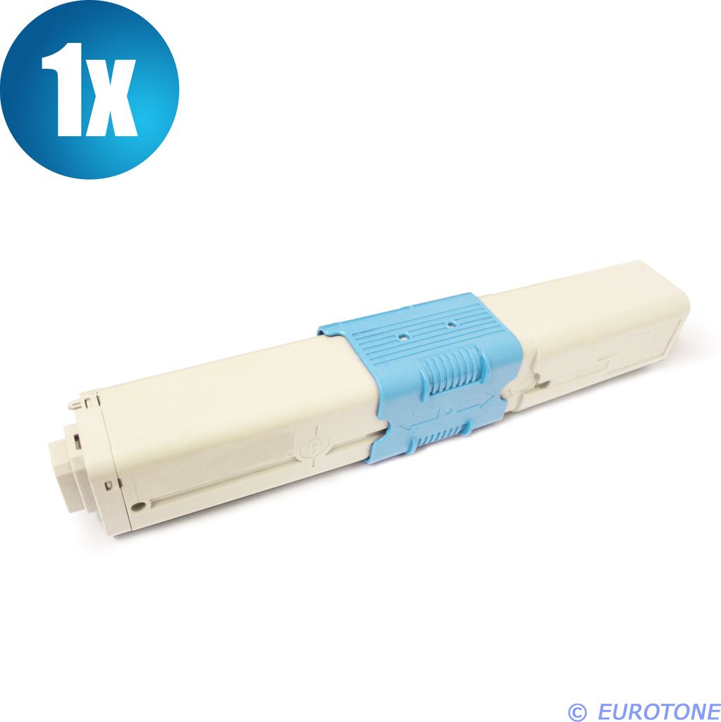 1x Eurotone Toner Alternative für OKI 44973535 Blau Cyan